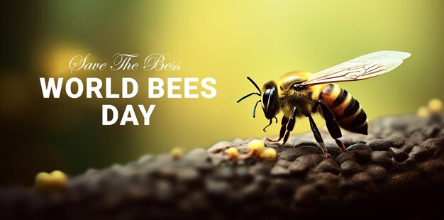 PSD el día mundial de las abejas (psd)