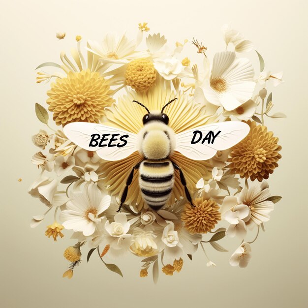 PSD el día mundial de las abejas (psd)