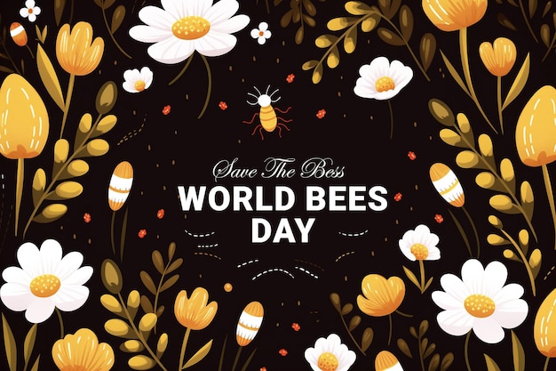 El día mundial de las abejas (psd)