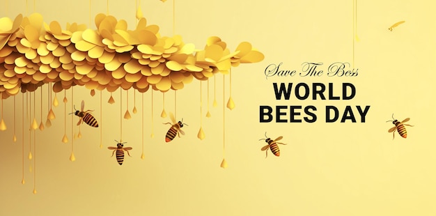 El día mundial de las abejas (psd)