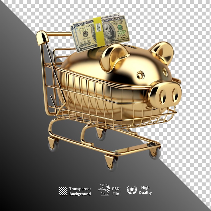PSD el día mundial del ahorro aislado en un fondo transparente