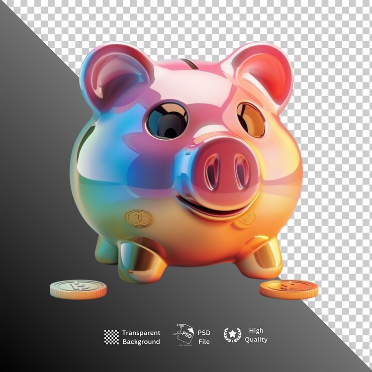 PSD el día mundial del ahorro aislado en un fondo transparente