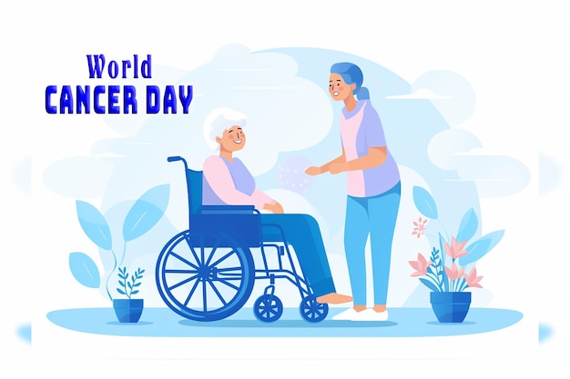 Día Mundial del Cáncer en un estilo realista
