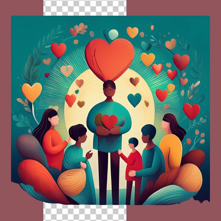 PSD el día mundial de la caridad png ilustración