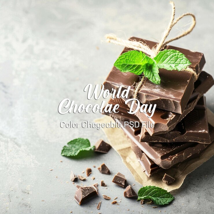 PSD el día mundial del chocolate creativo