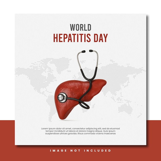 Día Mundial de la Concienciación sobre la Hepatitis Envíe una plantilla de PSD editable en las redes sociales