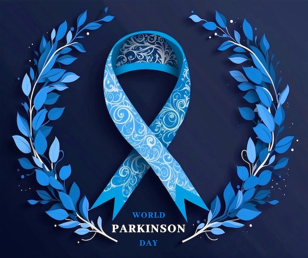 PSD dia mundial da doença de parkinson 11 de abril conceito de feriado modelo para carta de banner de fundo de psd