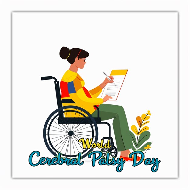 PSD dia mundial da paralisia cerebral, dia internacional das pessoas com deficiência para o design de postagens nas redes sociais