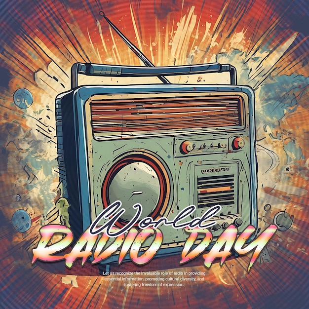 Dia mundial da rádio dia da música mídia social post banner template