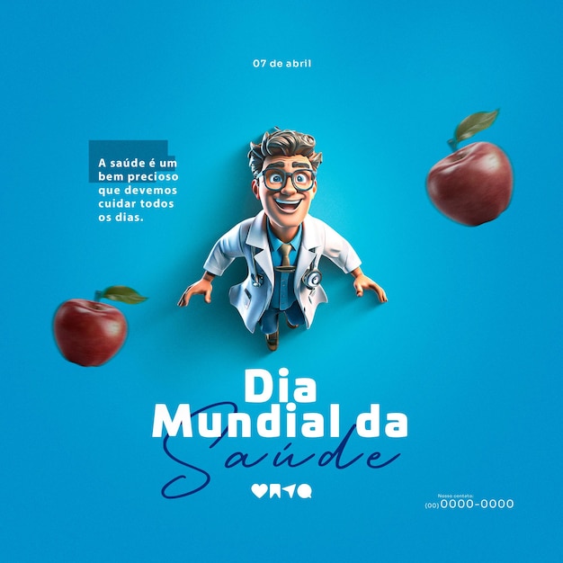 Dia mundial da saude psd editavel (en inglés)