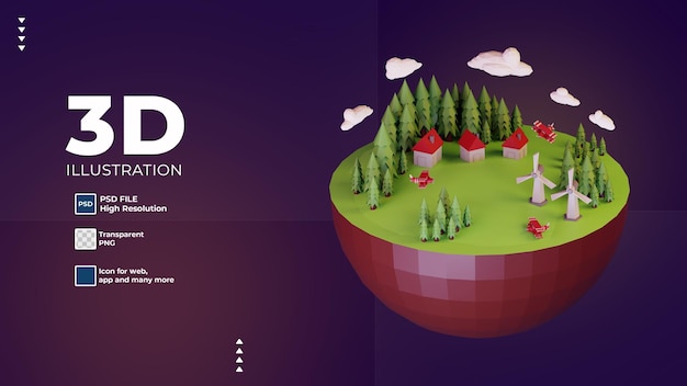 Dia Mundial do Meio Ambiente em 3D