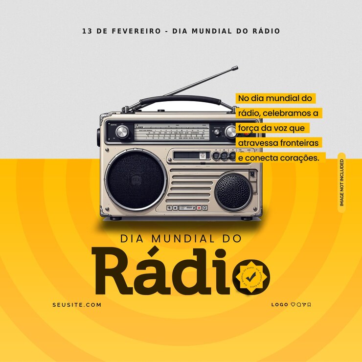 PSD dia mundial do radio flyer psd