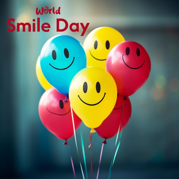PSD dia mundial do riso e fundo do dia mundial do sorriso