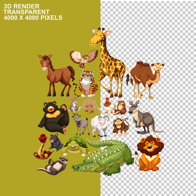 Dia Mundial dos Animais Vida Selvagem da Terra na Terra PSDPNG