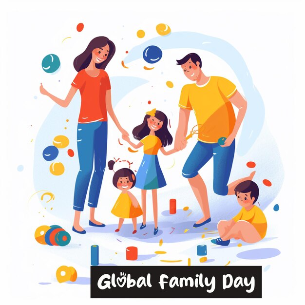 PSD día mundial de la familia día internacional de las familias