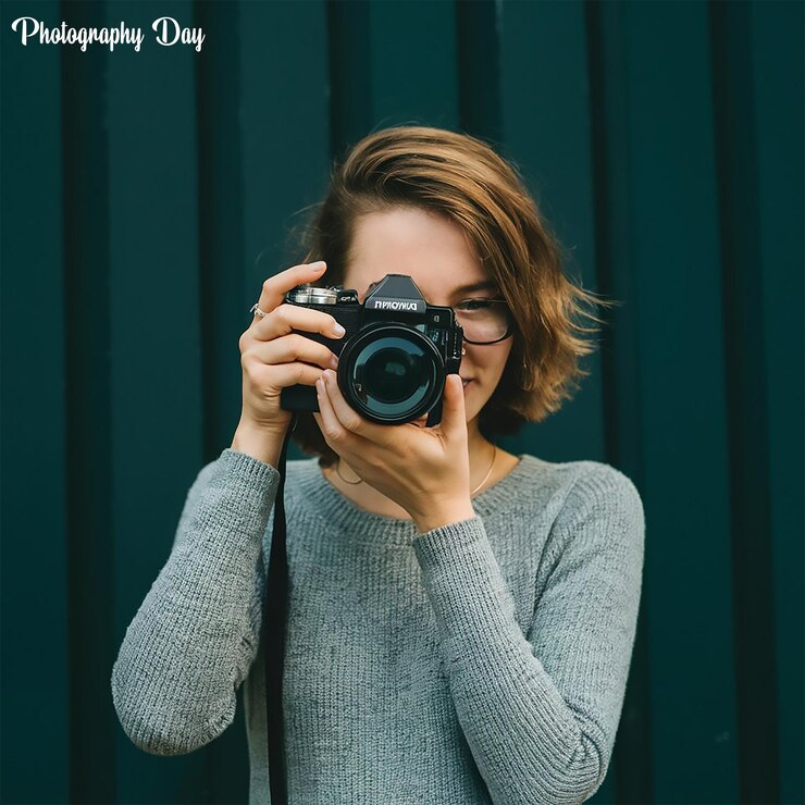 PSD día mundial de la fotografía la belleza de una imagen