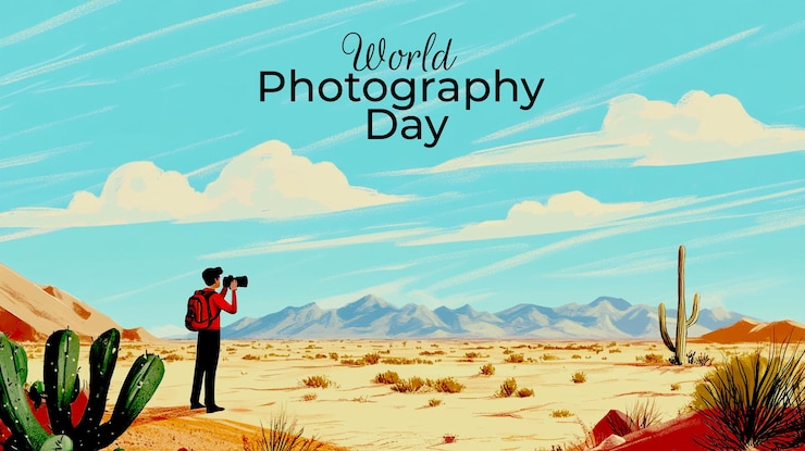 PSD el día mundial de la fotografía