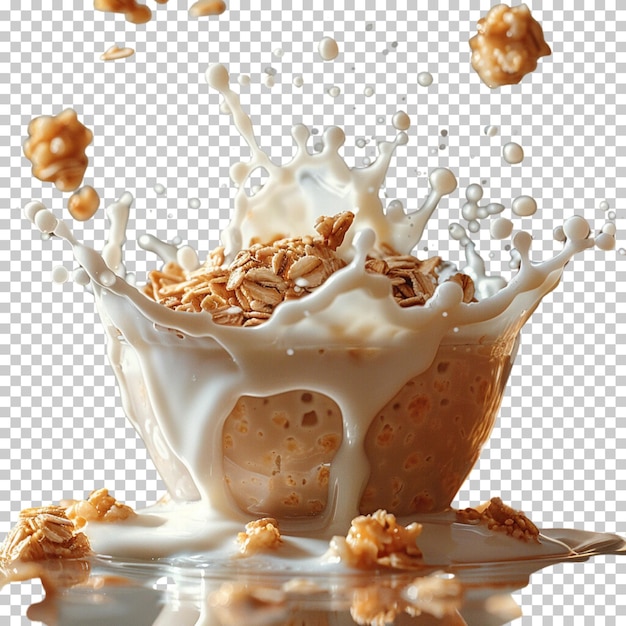 PSD día mundial de la leche leche o yogur salpicaduras de leche de crema que fluye botella de leche vaca aislado fondo png