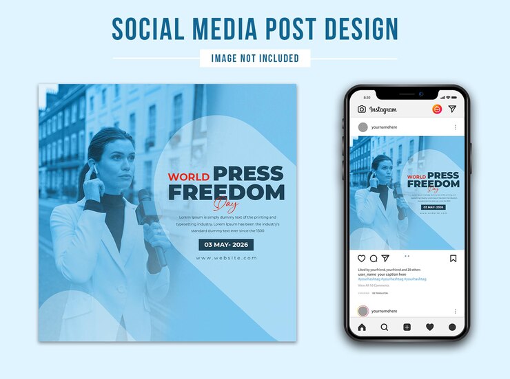 PSD día mundial de la libertad de prensa psd cuadrado plantilla de diseño de publicación de redes sociales archivo de publicación listo