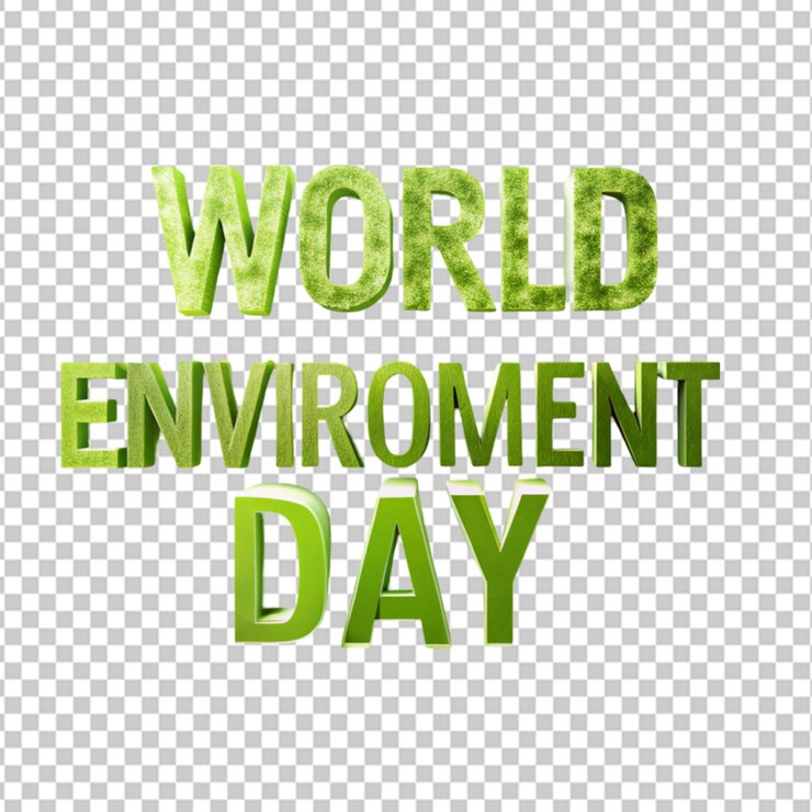PSD día mundial del medio ambiente realista sobre un fondo transparente