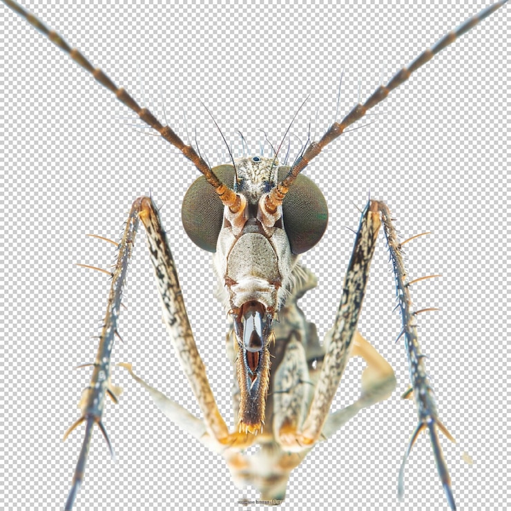 PSD el día mundial del mosquito aislado en un fondo transparente