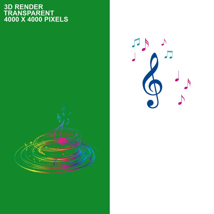 PSD día mundial de la música con fondo transparente