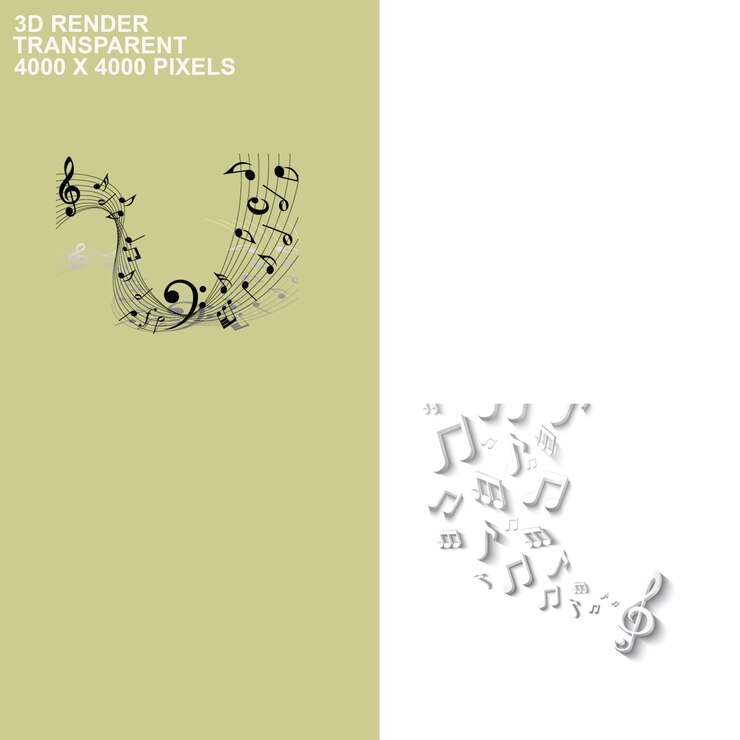 PSD día mundial de la música con fondo transparente