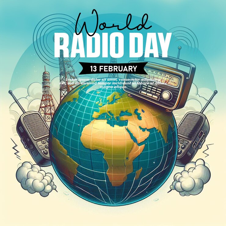 PSD el día mundial de la radio de psd en instagram, el diseño de la publicación o el cartel de la publicación en las redes sociales son editables.