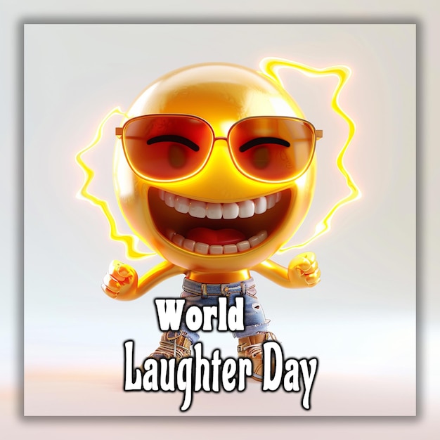PSD día mundial de la risa y día mundial de la libertad de prensa día mundial de la sonrisa sobre un fondo transparente