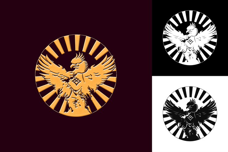 PSD día nacional de los héroes con un icono de sello con un diseño vectorial abstracto inspirado en la cultura de la imagen estilizada