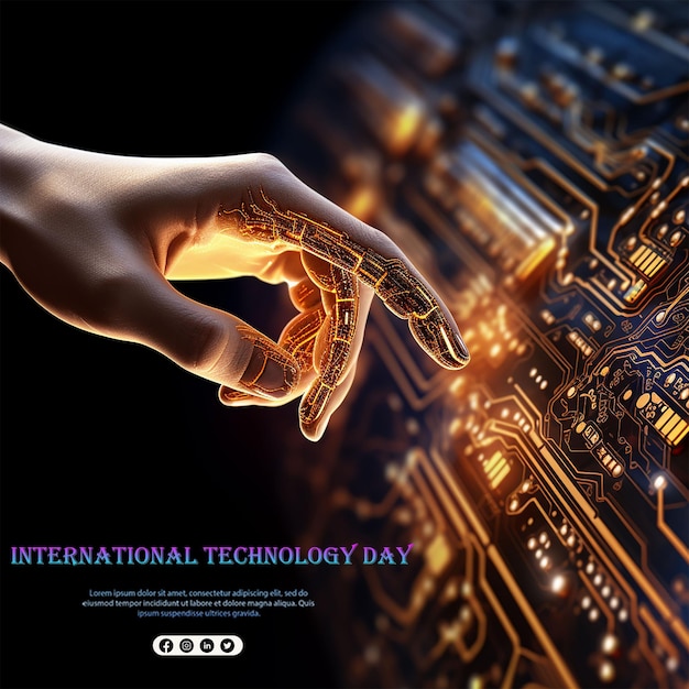 Día nacional de la tecnología concepto del día de la tecnologia