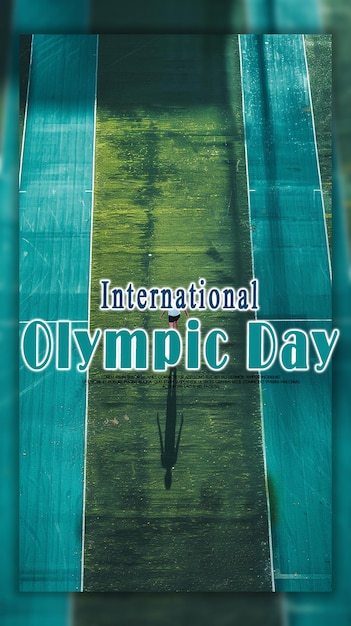 Dia olímpico internacional ou padrão de design de bandeira de fundo