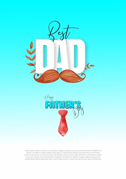 El día del padre acuarela A4 póster