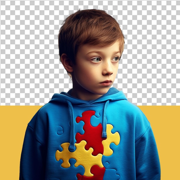 PSD día png ilustración autismo