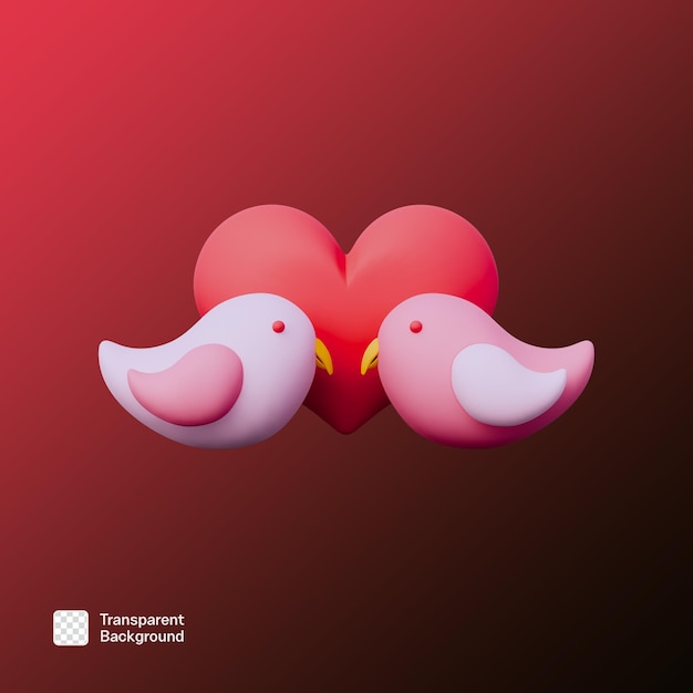 Dia de San Valentín 3D Icon Ilustración de la plantilla PNG