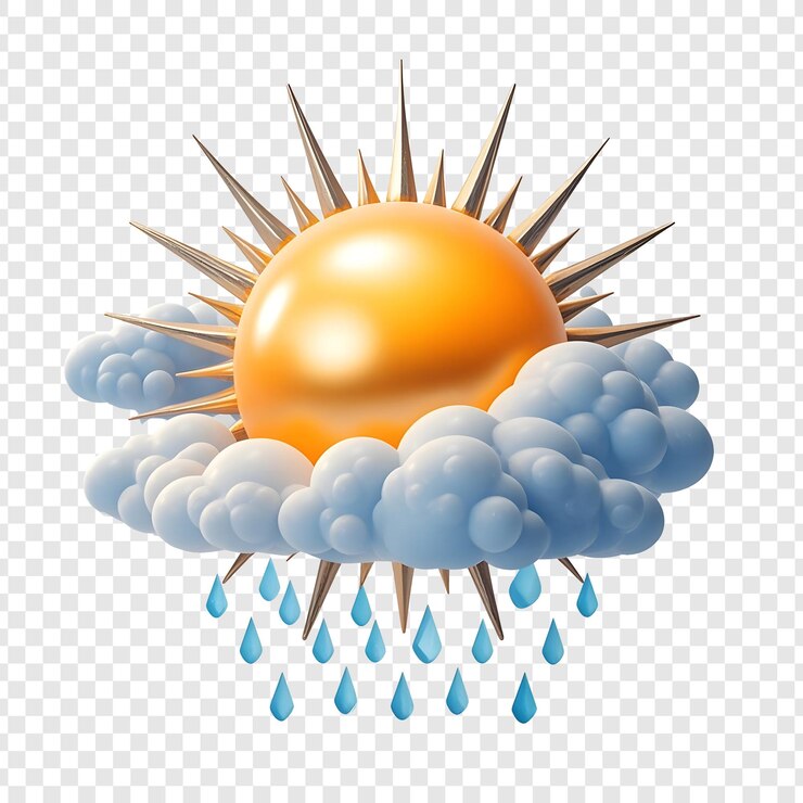 PSD día soleado con nubes y previsión de lluvia