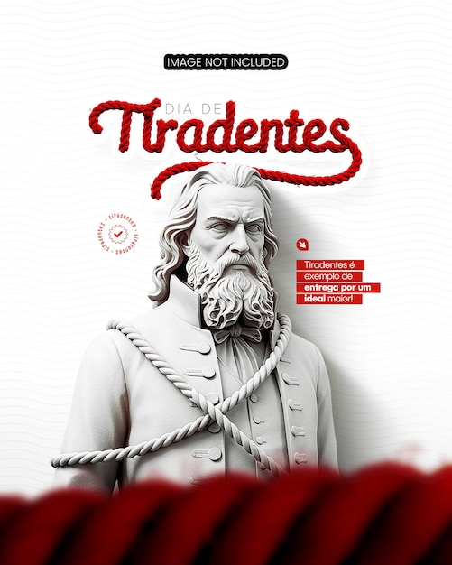 Día de los Tiradentes 21 de abril Día de la Inconfianza de Minas Gerais Medios sociales editables PSD Día de los tiradentes