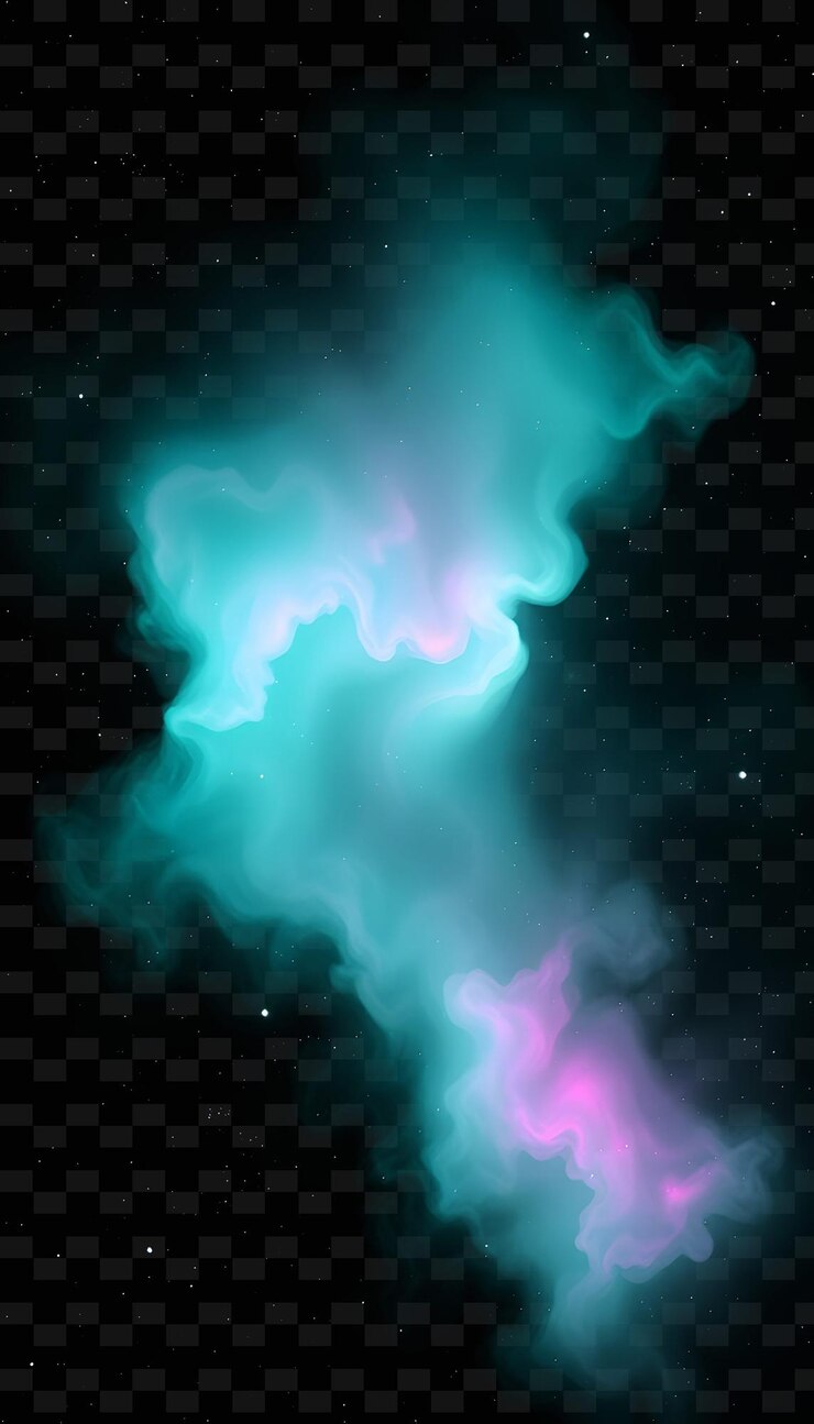 PSD la diáfana nebulosa de jade suavemente iluminada por la danza de las energías cósmicas capt png neon backgroundu