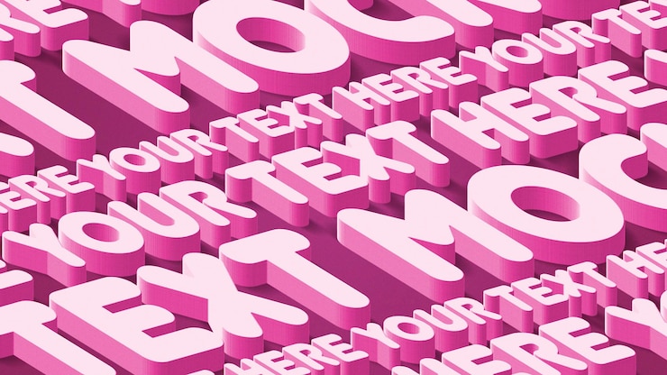 PSD diagonaler 3d-texteffekt
