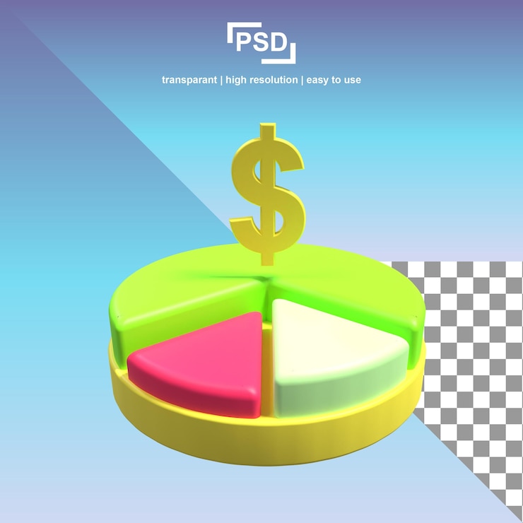 PSD diagram lingkaran 3d