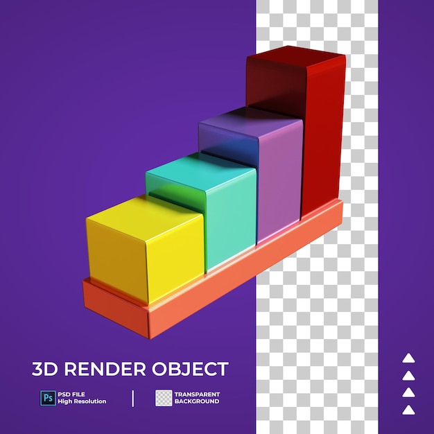 Diagrama 3d colorido