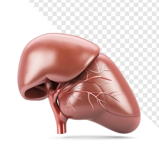 PSD diagrama del hígado humano en un fondo transparente