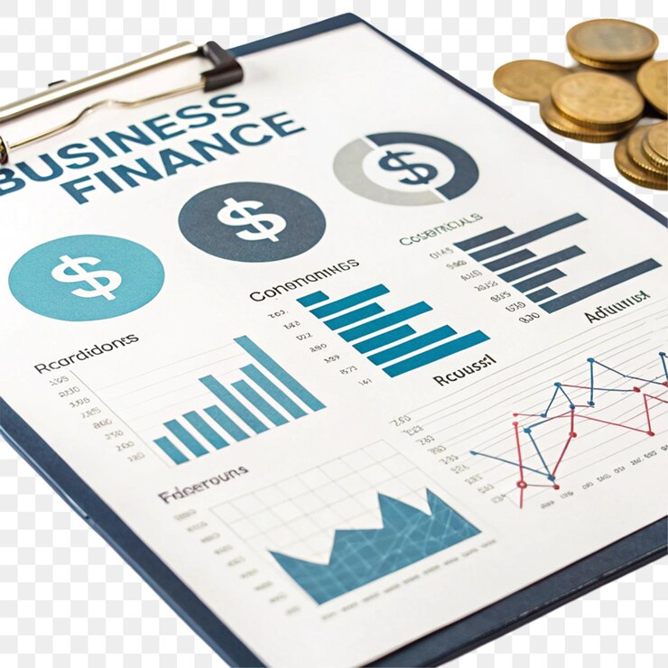 PSD diagrama infográfico de finanzas empresariales icono de concepto de informe aislado en un fondo transparente