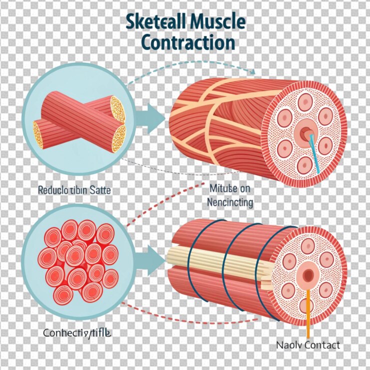 PSD diagrama mostrando tipos de células musculares
