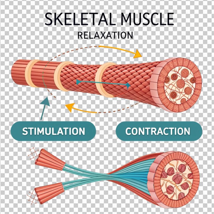 PSD diagrama mostrando tipos de células musculares