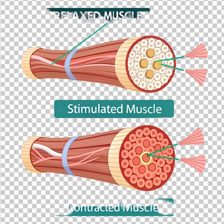 PSD diagrama mostrando tipos de células musculares