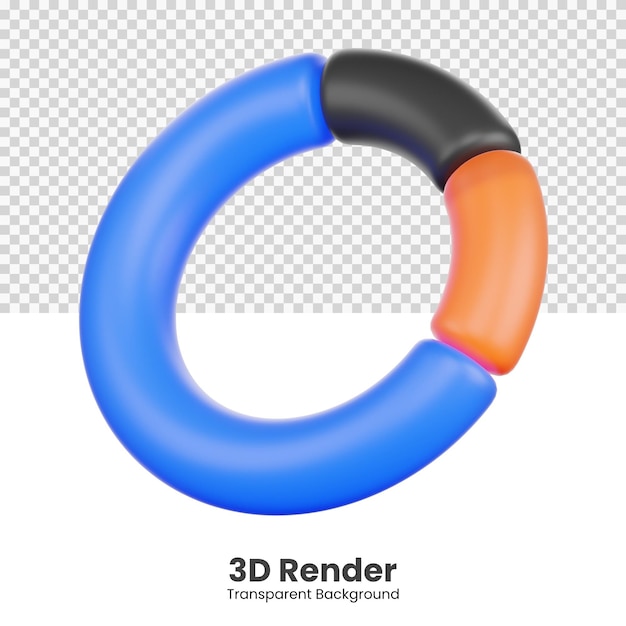 Diagramma circolare 3d per l'illustrazione di progettazione infografica