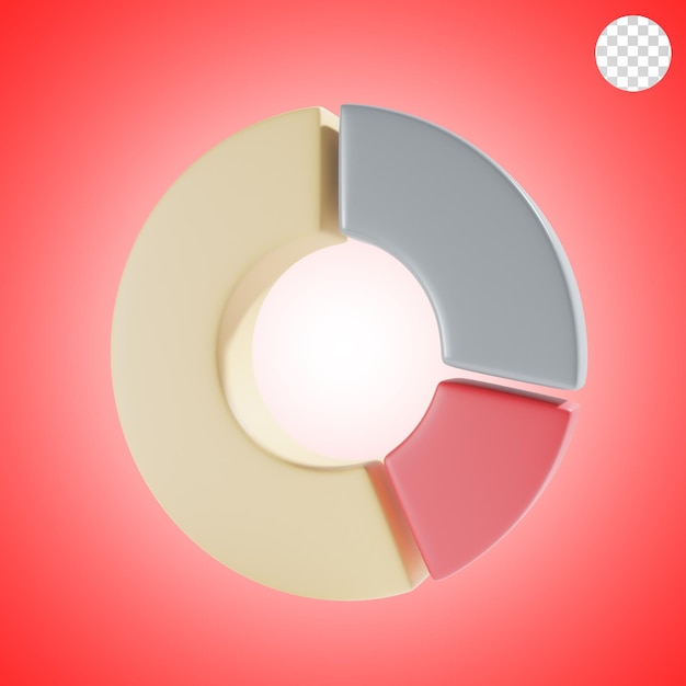 Diagrammanalyse-Symbol 3D-Illustration