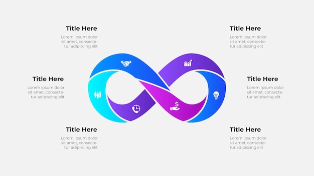 Diagramme d'infini représentant les concepts commerciaux et les processus organisationnels