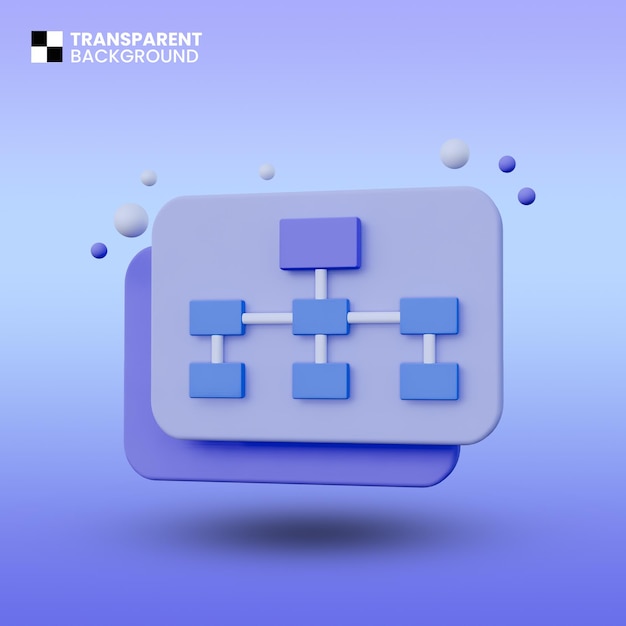 PSD diagrammtafel 3d-symbol isoliert